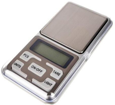 Jexix Multipurpose LCD Screen Digital Electronic Portable Mini Pocket Scale-Silver Weighing Scale(Silver)