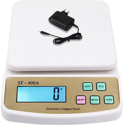 ACU-CHECK Digital manual stainless steel or ABS plastic kitchen scales 10kg Weighing Scale(Off White)