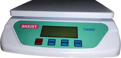 Skeisy NEW TS-500 WEIGHING MACHNE AND POWER UP TO 30KGX1GM DIRECT CHARGING ADAPTOR Weighing Scale(White)
