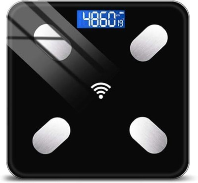 Elite Commerce Bluetooth Weight Machine Weighing Scale(Black)