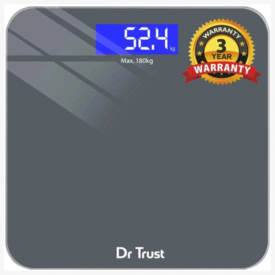Dr Trust (USA) Platinum Rechargeable Digital Electronic Weight Machine For Human Body Weighing Scale(Grey)