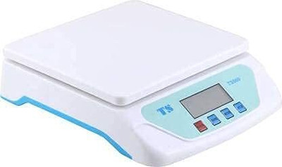 Sarsa TS-500 Electronic Digital Digital Multipurpose Digital with Blue Backlight 30 Kg Weighing Scale(White)