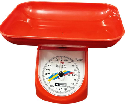 AI Kitchen Balance Top Pan Analog Mechanical Scale with Large Dial Weighing Scale(Red)