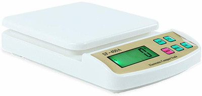 SIDGO Digital 10kg Kitchen weight scale machine without Adapter(CHARGER) 13 Weighing Scale(White)