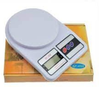 Scart Kitchen Weight Machine with Back Light upto 10Kgs Weighing Scale(White)