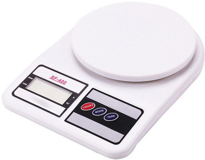 RECTITUDE Digital Kitchen Weight Scale | Portable Electric Kitchen Weighing Machine 10Kg Weighing Scale(White)