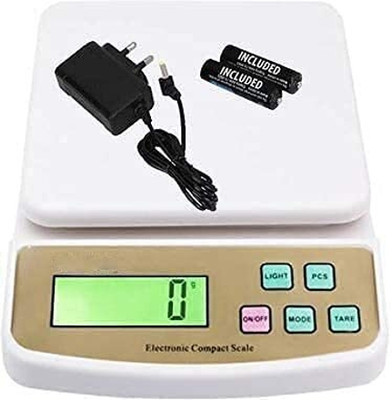 laxmi gold Electronic SF-400A Portable Digital Weight Scale with Adaptor (White) Weighing Scale(White)