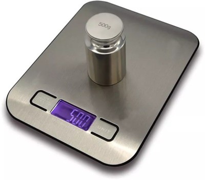 Qozent Electronic Digital 1Gram-10 Kg Weight Scale With LCD Display Weighing Scale(Silver)