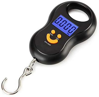 GLOWISH PORTABLE HANGING MULTIUSE HOOK SCALE WITH AAA BATTERY Weighing Scale(Black)