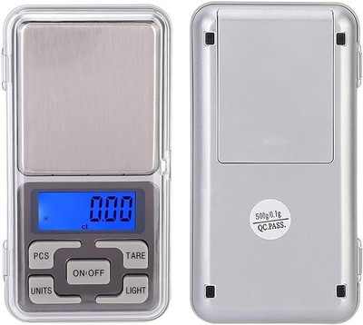 BTS Mini Pocket Scale Digital Scale Automatic Power Off for Restaurant for Kitchen Weighing Scale(Silver)