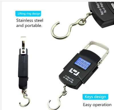 Zqoum 50Kg Luggage Digital Weight Machine Weighing Scale (Black) Weighing Scale(Black)