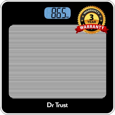 Dr Trust USA Model 520 Paris Personal Digital Electronic Body Weight Machine For Human Body 180Kg Capacity Weighing Scale(Black & White)