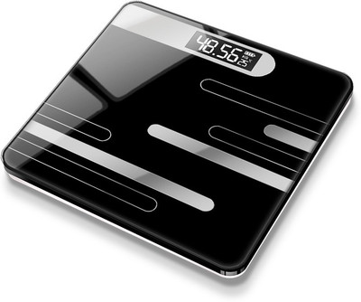 ACU-CHECK 180kg Digital Scale Glass LCD BodyFat Scale Personal USB Charging Weight Machine Weighing Scale(Black)