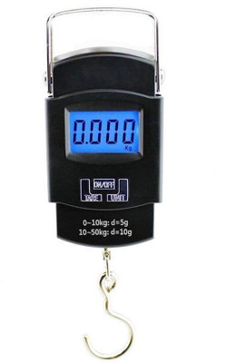 Hiwaga Portable Luggage Weight Machine, Digital Display with SS Hook Weighing Scale(Black)