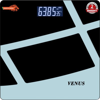 Venus EPS-6399 Digital Electronic Personal Weight Machine for Body Weighing Scale(Grey, Black)