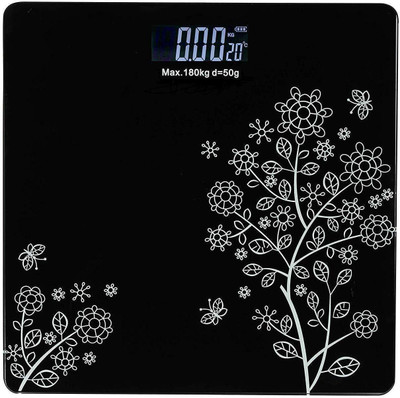 Dwiti Enterprise Digital Body Weight Bathroom Scale, Step-on Technology, Large LCD Display Weighing Scale(Black, White)