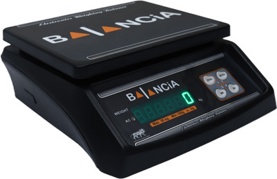 Skeisy KITCHEN BALANCIA BLACK MACHINE AND POWER UP TO 30KG/1GM AND RECHARGABLE BATTERY Weighing Scale(Black)
