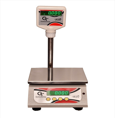 GRAMTECHNOLOGY GT Scale Capacity 30kg Pole Digital Weight Machine Table Top Weighing for Shop Weighing Scale(White pole)