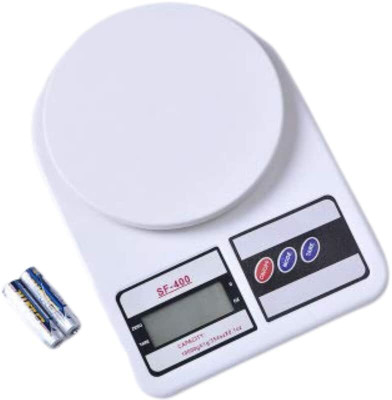 BoldFire LED Display 10 kg Kitchen Weight Scale for measuring grocery(white) Weighing Scale(White)