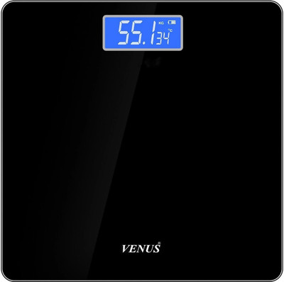 Venus Electronic Digital Personal Bathroom Weight Machine upto 180 kg Weighing Scale(Dark Black)