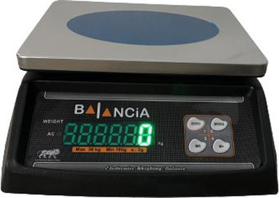 Skeisy steel-bal-up to 30kgx1gm with led display and power adaptor Weighing Scale(Black, STEEL)