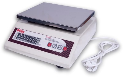 CHHOKRA 30Kg MS Counter Rechargeable Weight Machine with Stainless Steel Top Shop, Home Weighing Scale(White)