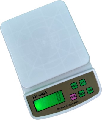 Diyan Retail Multipurpose Digital Portable Electronic Kitchen Weighing Scale(White, (Measures Fruits, Vegetables, Groceries, Jewellery), (2 AA Batteries included)