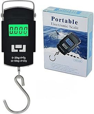 Toxib Portable Luggage Bag Weighing Scale 50KG Load Capacity Weight Machin Weighing Scale(Black)