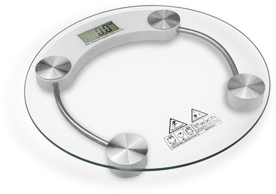 MCP Healthcare Electroni Digital Body Scales Tempered Glass 180 kg Bathroom Smart LCD Display Weighing Scale(white & Transparent)