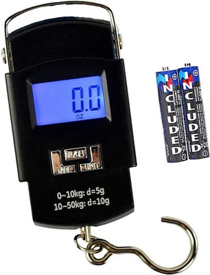 Kelo 50Kg Portable Hanging Luggage Weight Machine KKal63 Weighing Scale(Black)