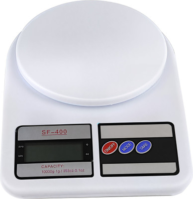 MASHREQ Portable Digital LCD Electronic Kitchen Food Weight Machine With Tare Function Weighing Scale(White)