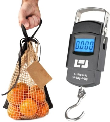 Dr care Digital Hanging Luggage Scale With Comfortable Handle and Large Hook 10g-50kg Weighing Scale(Black)