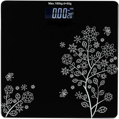 Kinzilla Precision Digital Body Bathroom Scale with Step-On Glass Easy Read LCD Display Weighing Scale(Multicolor)