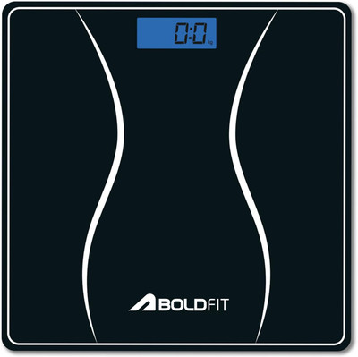 BOLDFIT Weighing Machine Digital Weighing Scale 180kg Weight for Human 3 Year Warranty Weighing Scale(Black)
