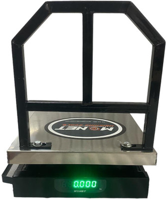 monet international 150 KG Stainless Steel 350mm*350mm 2 days Battery Backup Portable Bench Weighing Scale(Black)