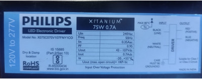 BRIGHTLIGHT XITANIUM 75w LED driver 07ma Weighing Scale(Black)