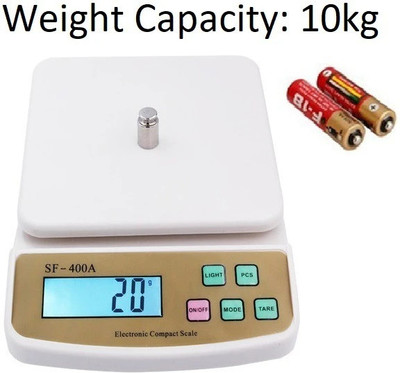 GN Enterprises Electronic Digital 1Gram-10 Kg Weight Scale WS125_White Weighing Scale(White)
