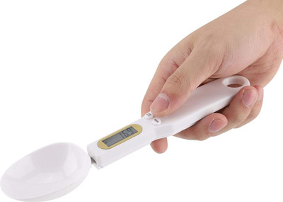 ActrovaX Measurements Grams Electronic Measuring Spoon 500g/0.1g Food Scale Weighing Scale(White)