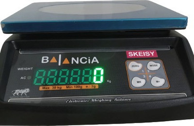 Skeisy STEEL PLATER- BLACK-BAL NEW-DOUBLE DISPLAY POWER UP TO 30KGX1GM Weighing Scale(Black, STEEL)