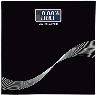 ROMJ Digital Weighing Scale for Body Weight Personal Body Fitness Weighing Scale Weighing Scale(Black)