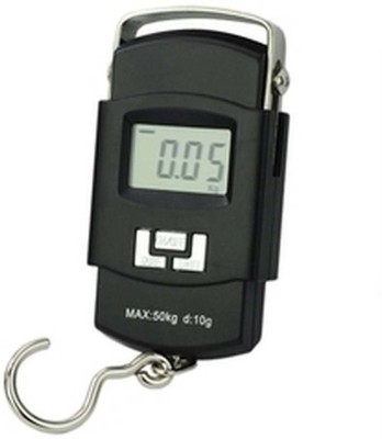 Texme 50Kg Portable Electronic Digital LCD Pocket Weighing Hanging Scale Weighing Scale(Black)