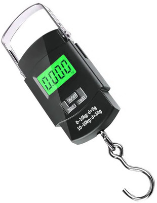 WRADER Small Digital Handheld Portable Hook Type Weigh Machine for Luggage and Home Use Weighing Scale(Black)