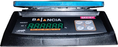 Skeisy steel plater bal double display and load indicator and power up to 30kgx1gm Weighing Scale(Black, STEEL)