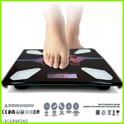 KEYMAX Personal Bathroom Digital Weight Machine for body weight measurement Weighing Scale(Black, Multicolor)