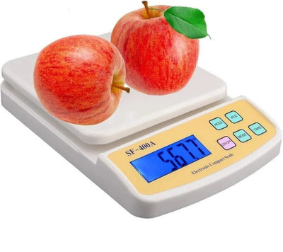 NIVAYO 10 Kg Counter Kitchen Weighing Machine for Cooking and Baking Weighing Scale(White)