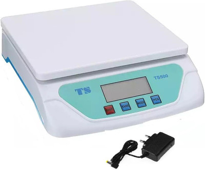 Kelo TS500 30kg Digital Weighing Scale with Adaptor for Offices (White) Weighing Scale(White)