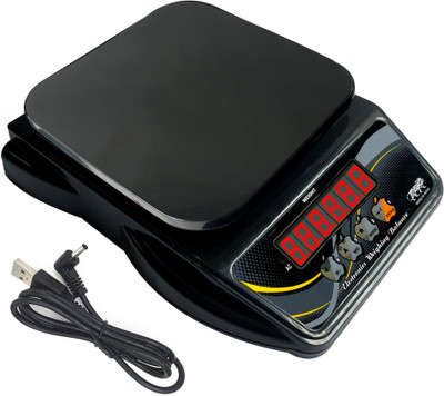 WEIGHOUSE 10 KG Counter Rechargeable Weighing Scale For Multipurpose Use Weighing Scale(Black)