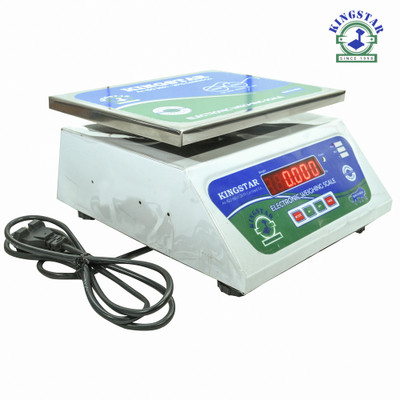 King Star Weight Machine Kitchen Scale Counter Scale Steel Pan Cap.30Kg Acc. 5g Weighing Scale(Multicolor)