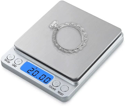 VBR's Group 500 Gram, High Precision Scale for Jewels, Gemstone Diamond, Industrial Purpose Weighing Scale(Silver)