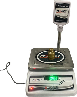 monet international Ms 40 kg premium with 2g Accuracy 2 days battery back up Weighing Scale(pearl white)